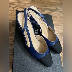Chanel leather slingback